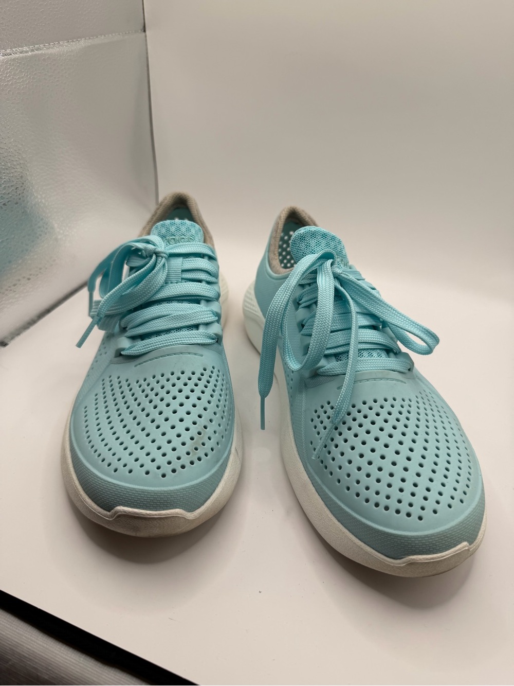 CROCS Women's Aqua Perforated Lace-Up Sneakers